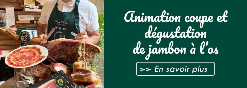 Animation coupe de jambons et dégustation de pétales