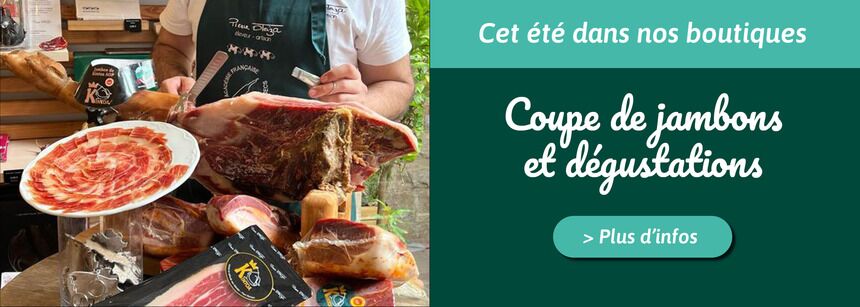 Animation coupe de jambons et dégustation de pétales