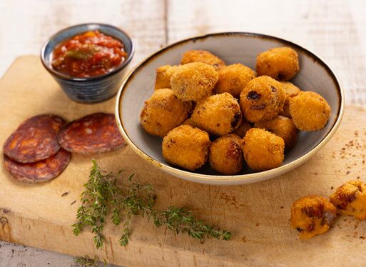 CROQUETTES AU CHORIZO DES ALDUDES ET FROMAGE DE BREBIS